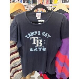 Tampa Bay Rays Women's Crewneck Navy Blue T-Shirt XL